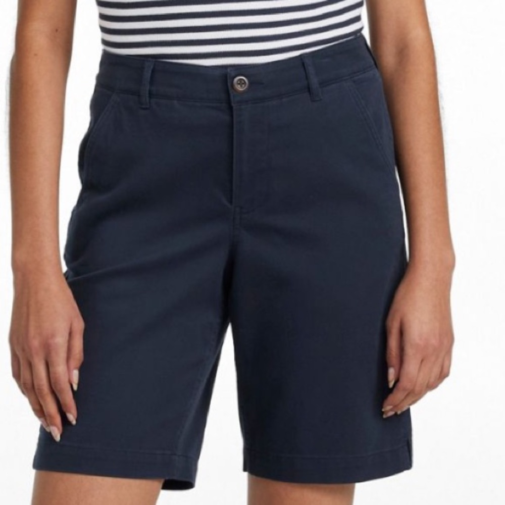 L.L. Bean Navy Blue Original Fit Bermuda Shorts